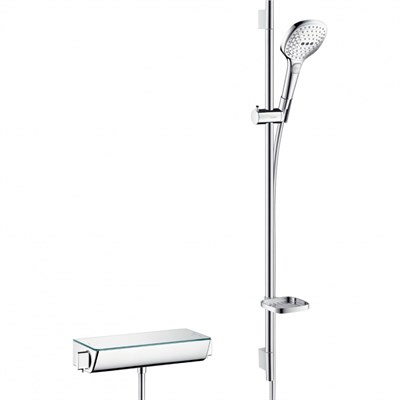 Комплект смесителя для душа Hansgrohe Ecostat Select 27039000 с термостатом и душевым гарнитуром Hansgrohe Raindance Select E Хром - фото 390987