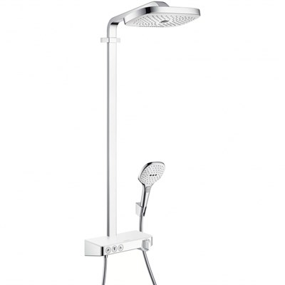 Душевая система Hansgrohe Raindance Select E 300 3jet 27127400 Showerpipe термостатическая, белый/хром 27127400 - фото 391062