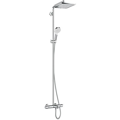 Душевая система Hansgrohe Crometta E 240 1jet Showerpipe 27298000 с термостатом, хром 27298000 - фото 391222