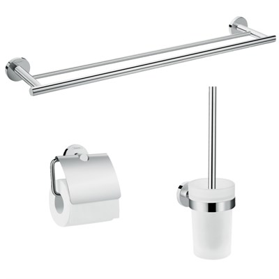 Комплект аксессуаров для ванной комнаты Hansgrohe Logis Universal 41727000 Хром - фото 392647