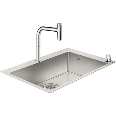 Кухонная мойка Hansgrohe C71-F660-08 43202000 со смесителем Хром - фото 392778