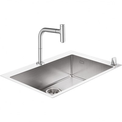 Кухонная мойка Hansgrohe C71-F655-09 43202800 со смесителем Нержавеющая сталь 43202800 - фото 392784