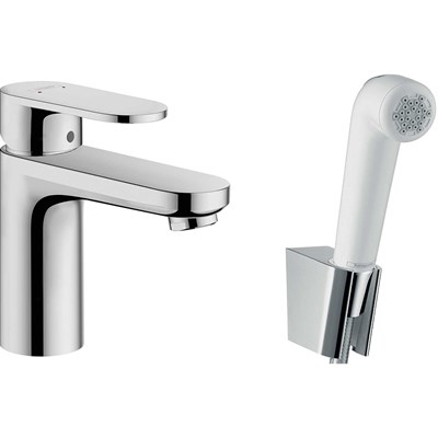 Смеситель для раковины Hansgrohe Vernis Blend 71215000 с гигиеническим душем Хром - фото 393018