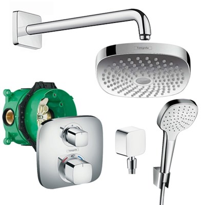 Душевая система Hansgrohe Croma Select E/Ecostat 27294000 с термостатом Хром 27294000 - фото 394777
