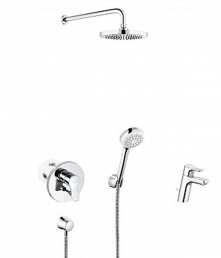 Комплект смесителей с душем KLUDI Pure and Easy (376300565) хром 376300565 - фото 436532
