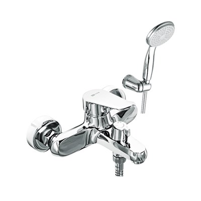 Смеситель Lemark Point LM0314C для ванны и душа с гарнитуром, хром LM0314C - фото 440945