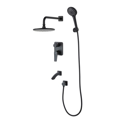 Душевая система Lemark Bronx LM3722BL, чёрный LM3722BL - фото 441075