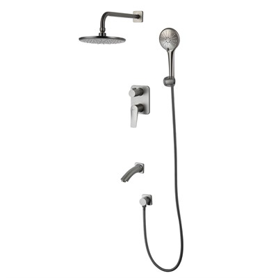 Душевая система Lemark Bronx LM3722GM, графит LM3722GM - фото 441097