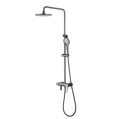 Душевая система Lemark Bronx LM3762GM графит с изливом LM3762GM - фото 441109