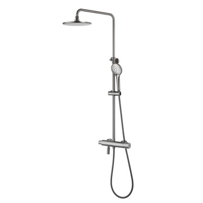 Душевая система Lemark Bronx LM3772GM, термостатическая, графит LM3772GM - фото 441112