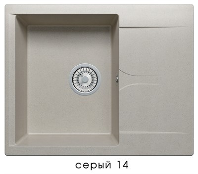 Кухонная мойка  Polygran (Gals-620 № 14 серый) (444508) - фото 444315