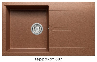 Кухонная мойка  Polygran (Gals-860 № 307 терракот) (408043) 408043 - фото 444357