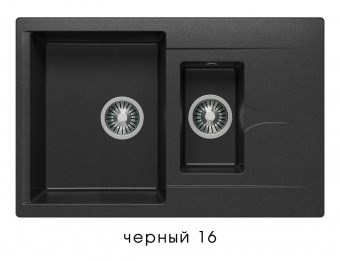 Кухонная мойка Polygran Brig-770 №16 621404, Черная 621404 - фото 444362