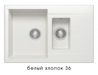 Кухонная мойка Polygran Brig-770 №36 473400, Белый хлопок 473400 - фото 444370