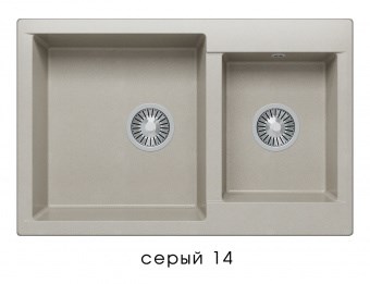 Кухонная мойка Polygran Brig-772 №14 621473 Серая 621473 - фото 444372