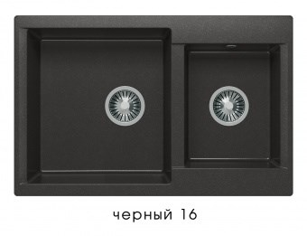Мойка кухонная Polygran BRIG-772 чёрный 621480 621480 - фото 444373