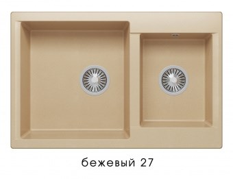Кухонная мойка  Polygran (Brig -772 бежевый №27) (621503) 621503 - фото 444375
