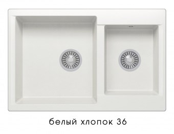 Кухонная мойка Polygran Brig-772 №36 473417, Белый хлопок 473417 - фото 444381