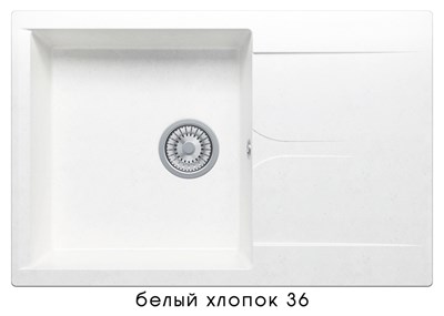 Мойка кухонная Polygran GALS-760 белый хлопок 473325 473325 - фото 444395