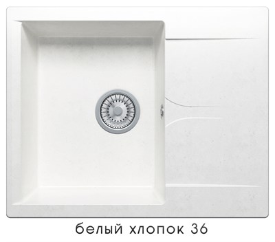 Кухонная мойка Polygran Gals-620 №36 473332, Белый хлопок 473332 - фото 444398