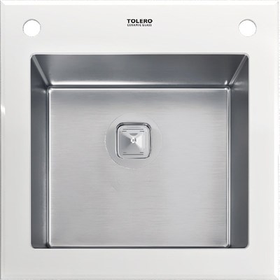 Кухонная мойка Tolero (Ceramic Glass TG-500W Белая) (241978) 241978 - фото 444691
