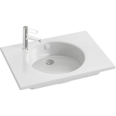 Раковина Jacob Delafon Odeon Rive Gauche 70 EXAX112-Z-00 Белая EXAX112-Z-00 - фото 447048