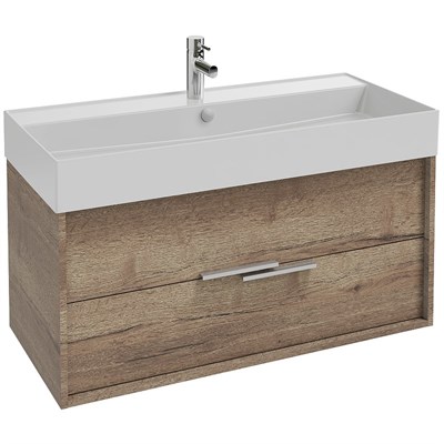 Тумба под раковину Jacob Delafon Vivienne 100 EB1585-E52-E52 подвесная Дуб табак EB1585-E52-E52 - фото 448932