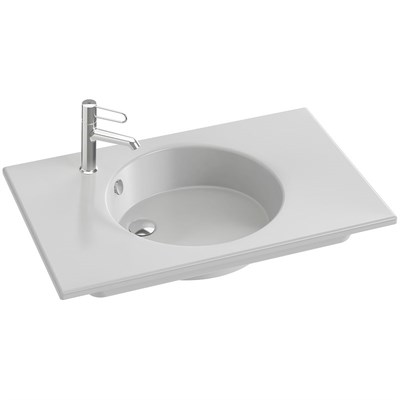 Раковина Jacob Delafon Odeon Rive Gauche 80 EXAW112-Z-00 Белая EXAW112-Z-00 - фото 451455