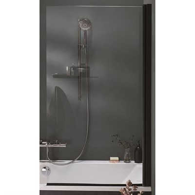 Шторка на ванну Jacob Delafon Struktura 80x140 E6D042-BLV профиль Черный стекло прозрачное E6D042-BLV - фото 452228