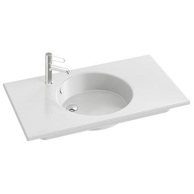 Раковина Jacob Delafon Odeon Rive Gauche 90 EXAV112-Z-00 Белая EXAV112-Z-00 - фото 454039