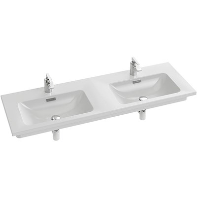 Раковина Jacob Delafon Vox 140 EXAA112-00 двойная Белая EXAA112-00 - фото 454547