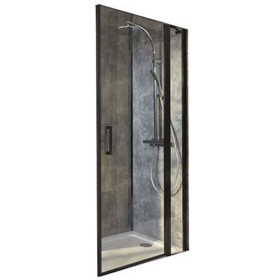 Душевая дверь Jacob Delafon Contra Black 90 E22T90-BL профиль Черный стекло прозрачное - фото 454558