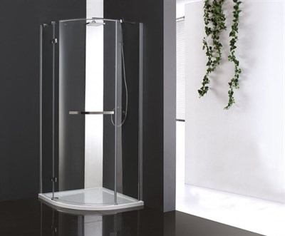 Душевой уголок Cezares Bergamo R-1 Arco 90x90 BERGAMO-W-R-1-90-ARCO-C-Cr-R-IV IV профиль Хром стекло прозрачное BERGAMO-W-R-1-90-ARCO-C-Cr-R-IV - фото 457582