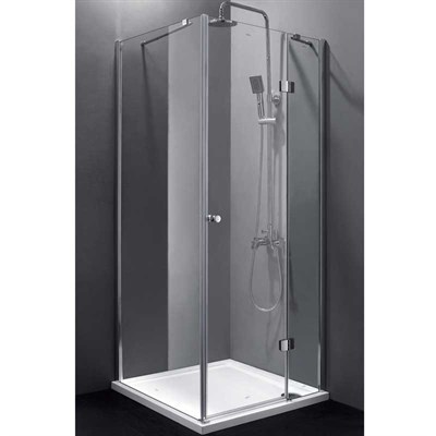 Душевой уголок Cezares Verona A-1 100x100 VERONA-W-A-1-100-P-Cr-R профиль Хром стекло рифленое VERONA-W-A-1-100-P-Cr-R - фото 457656