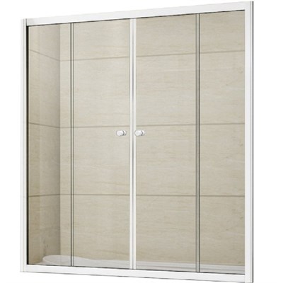 Шторка на ванну Cezares Relax VF-2 150х145 профиль Белый стекло прозрачное RELAX-VF-2-150/145-C-Bi - фото 458402