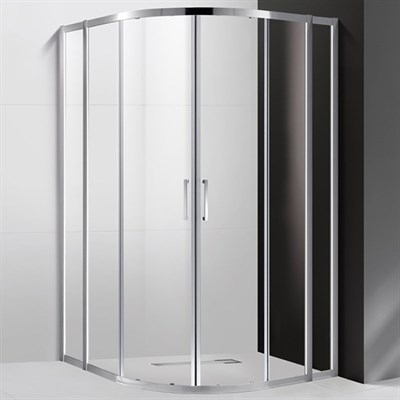 Душевой уголок Cezares Molveno R-22 130х130 MOLVENO-R-22-100+30-C-Cr-IV профиль Хром стекло прозрачное MOLVENO-R-22-100+30-C-Cr-IV - фото 458780