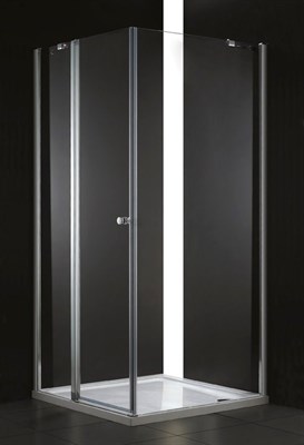 Душевой уголок Cezares Elena W-A-12 100x100 L профиль Хром стекло рифленое ELENA-W-A-12-100-P-Cr-L - фото 460468