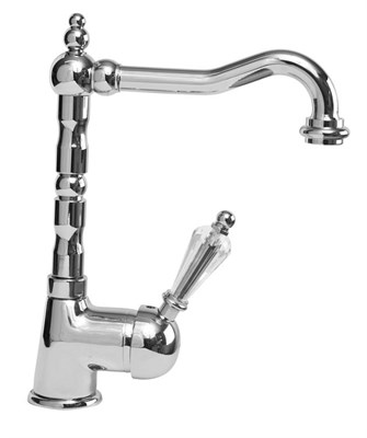 Смеситель для раковины Cezares Vintage LSM2 прозрачная ручка 01 Хром VINTAGE-LSM2-01-Sw - фото 460750