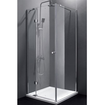 Душевой уголок Cezares Verona A-1 100x100 VERONA-W-A-1-100-P-Cr-L профиль Хром стекло рифленое VERONA-W-A-1-100-P-Cr-L - фото 460786