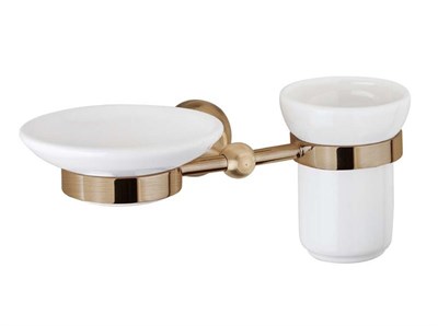 Стакан для зубных щеток с мыльницей Cezares APHRODITE-STTS-02 Бронза APHRODITE-STTS-02 - фото 462850