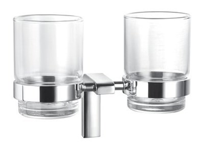 Стакан для зубных щеток Cezares Ultima CZR-F-8930A двойной Хром CZR-F-8930A - фото 463084