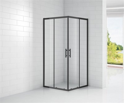 Душевой уголок Cezares Eco 90x90 ECO-O-A-2 профиль Черный стекло прозрачное ECO-O-A-2-90-C-NERO - фото 465531