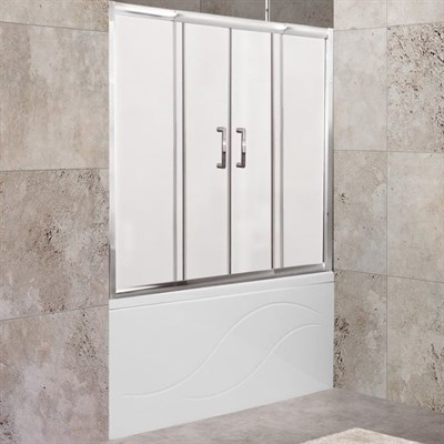 Шторка на ванну BelBagno Unique 180 UNIQUE-VF-2-150/180-140-M-Cr профиль Хром стекло матовое UNIQUE-VF-2-150/180-140-M-Cr - фото 467069