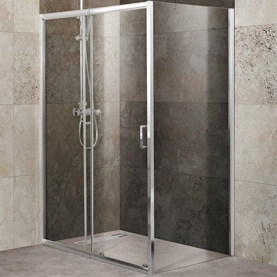 Душевой уголок BelBagno Unique 135х100 UNIQUE-AH-1-120/135-100-C-Cr профиль Хром стекло прозрачное UNIQUE-AH-1-120/135-100-C-Cr - фото 467228
