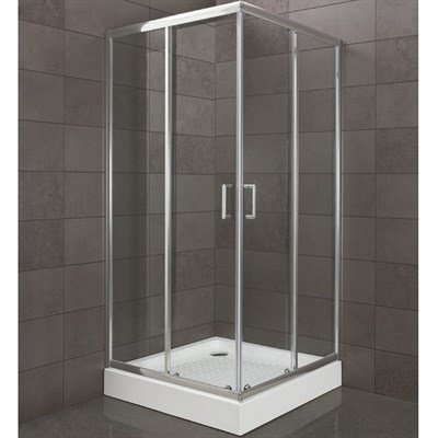 Душевой уголок BelBagno Uno 100х100 UNO-195-A-2-100-C-Cr профиль Хром стекло прозрачное - фото 467292