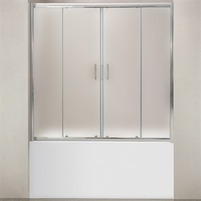 Шторка на ванну BelBagno UNO-VF-2-150/145-P-Cr профиль Хром стекло рифленое UNO-VF-2-150/145-P-Cr - фото 467927