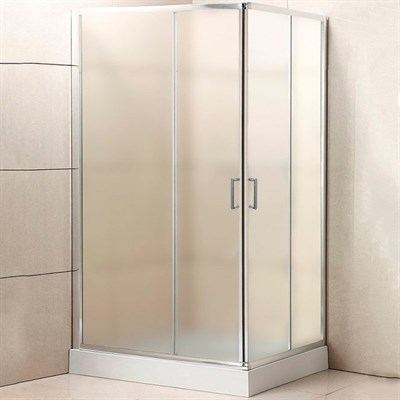 Душевой уголок BelBagno Uno 120х90 UNO-195-AH-2-120/90-P-Cr профиль Хром стекло рифленое UNO-195-AH-2-120/90-P-Cr - фото 468300