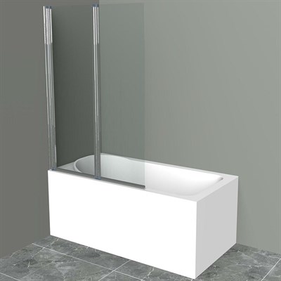 Шторка на ванну BelBagno UNO-V-2-80/150-C-Cr профиль Хром стекло прозрачное UNO-V-2-80/150-C-Cr - фото 468696