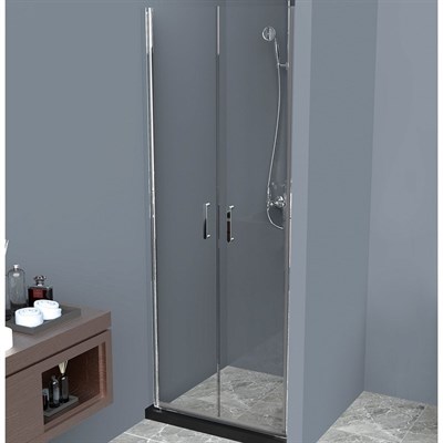 Душевая дверь BelBagno Uno 60 UNO-B-2-60-C-Cr профиль Хром стекло прозрачное UNO-B-2-60-C-Cr - фото 469575