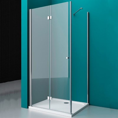 Душевой уголок BelBagno Albano 80х100 ALBANO-ASH-1-80/100-C-Cr профиль Хром стекло прозрачное - фото 469988